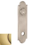 Baldwin R032.EGRL Pair of Estate Arch Rosettes for Entry Function with Emergency Egress Kit for Levers