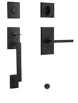 Baldwin FDLAJXSQUCFR Reserve La Jolla Dummy Handleset with Square Lever and Contemporary 5 Inch Rosette